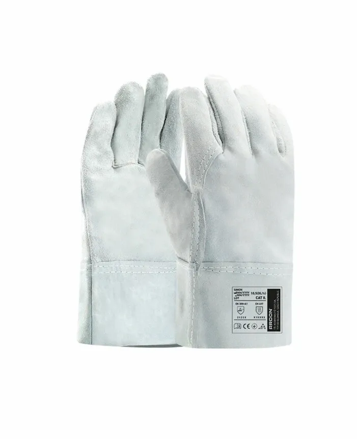 Manusi de protectie din piele spalt bovina Simon - gri 3122X