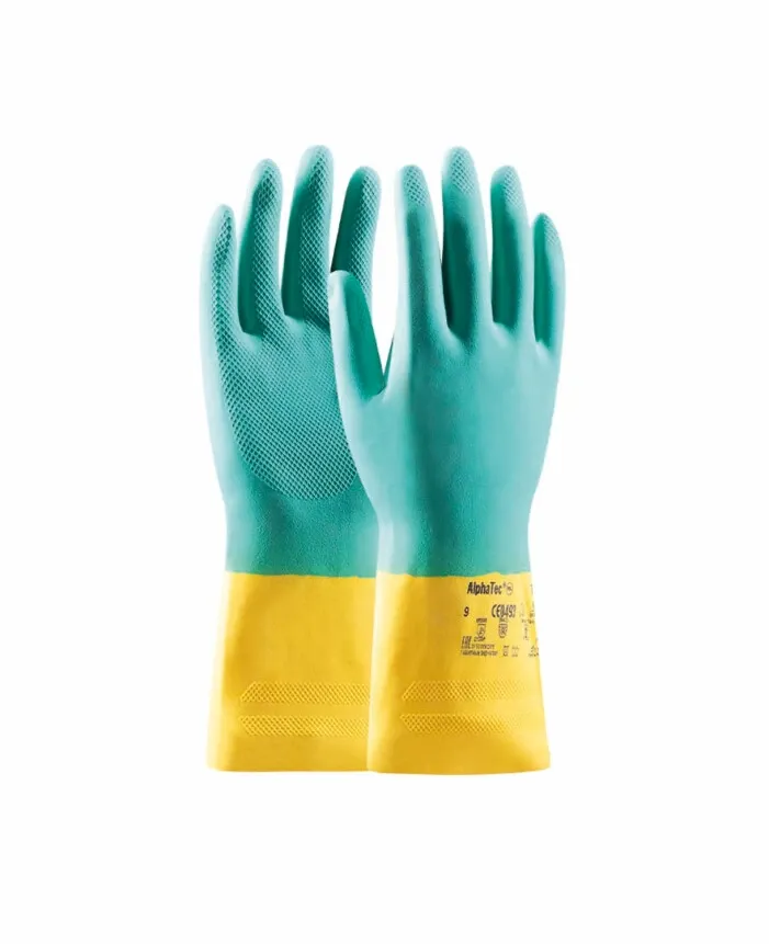 Manusi de protectie antichimice latex/neopren Bi - Colour 87 900 - 0,68MM/300MM X120 AKL