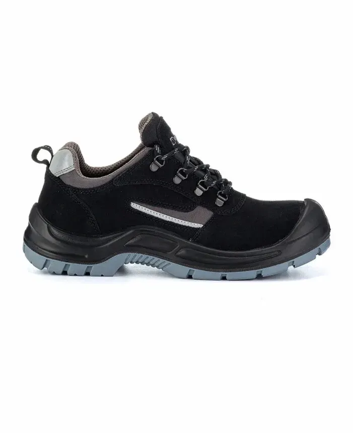 Pantofi de protecție cu bombeu compozit și lamelă antiperforație din Kevlar, din piele naturală și material textil, Ardon GEARLOW, S1P ESD/S1PS ESD SR FO, culoarea negru