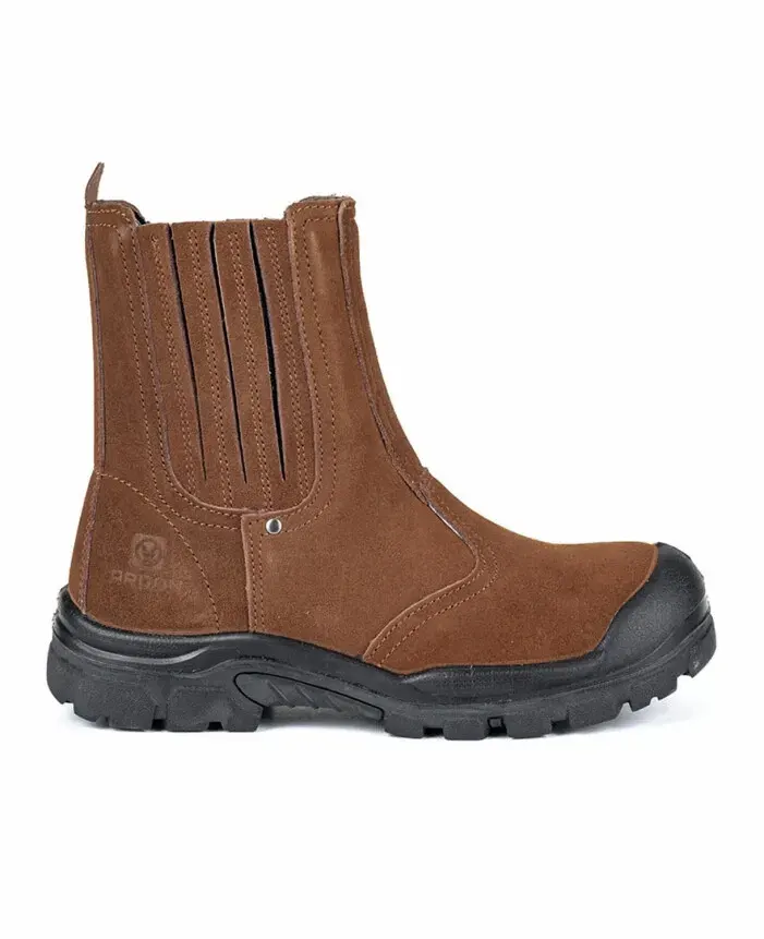 Bocanci de lucru Ardon WELDER O1 HRO SR FO, din piele întoarsă, culoarea maro