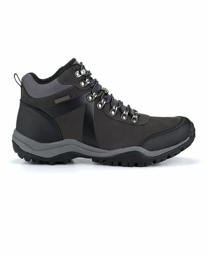 Bocanci trekking/outdoor, din piele și material textil, Ardon RIDGE HIGH, culoarea gri