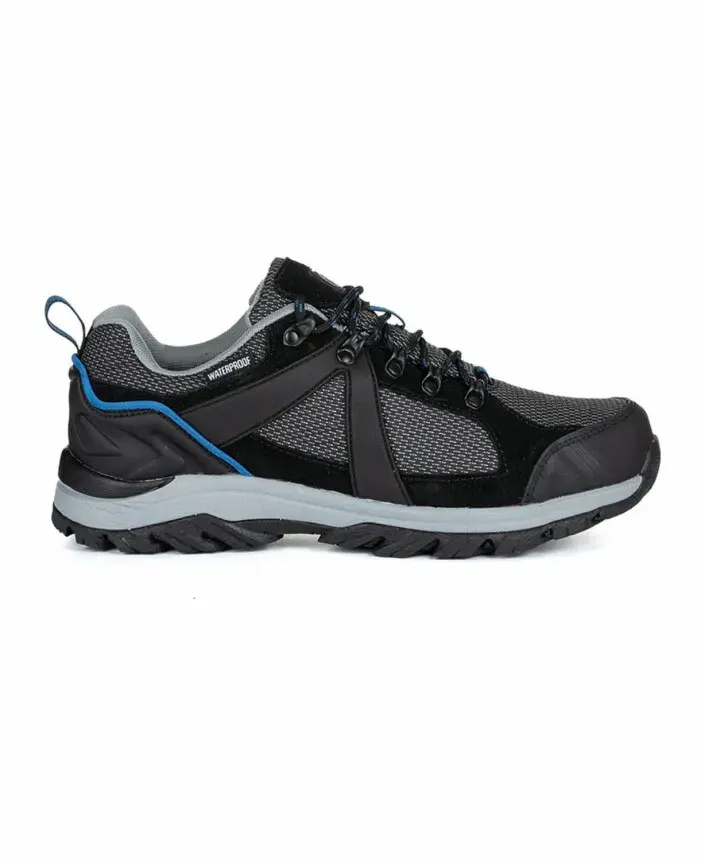 Pantofi de trekking/outdoor din piele și textilă, Ardon DUSK, culoarea negru