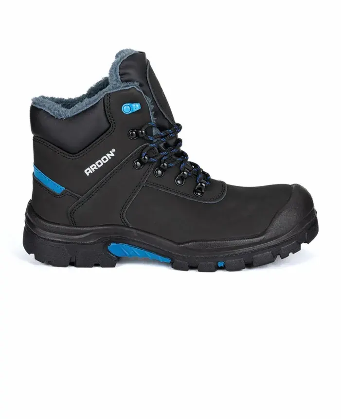 Bocanci de protecție cu bombeu din compozit și lamelă antiperforație din Kevlar, din piele naturală, Ardon ROVERWIN S3, CI HI HRO SRC, culoarea negru