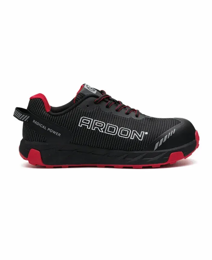 Pantofi de protecție cu bombeu din fibră de sticlă și inserție antiperforație din Kevlar, Ardon WIDER, S3S ESD FO SR, culoarea negru