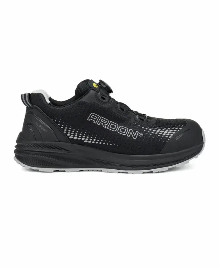 Pantofi de protecție cu bombeu și lamelă din Kevlar, Ardon CREATRON, CI ESD FO HI HRO S3S SR WR, culoarea negru
