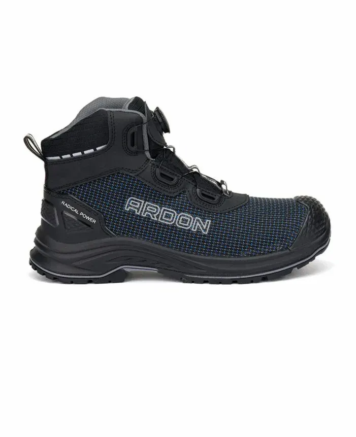 Bocanci de lucru fără bombeu, din textil, Ardon BRICK BLUE O2 ESD CI FO HI HRO SR, culoarea albastru