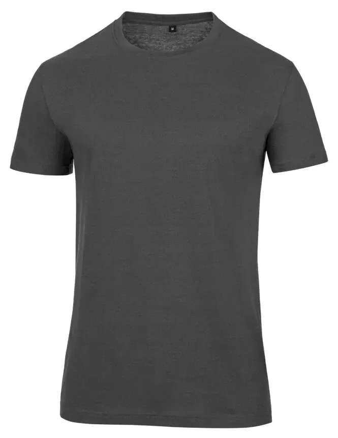 Tricou simplu cu maneca scurta Lima, din bumbac, Ardon, culoarea antracit
