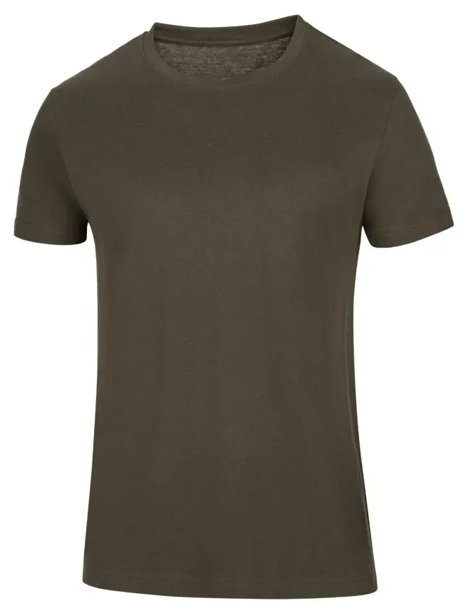 Tricou simplu cu maneca scurta Lima, din bumbac, Ardon, culoarea kaki