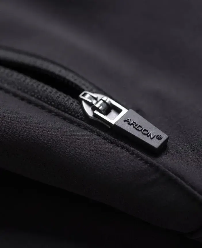 Pantaloni softshell pentru bărbați, din nylon și spandex, cu elemente reflectorizante, Ardon CITYCONIC, culoarea negru