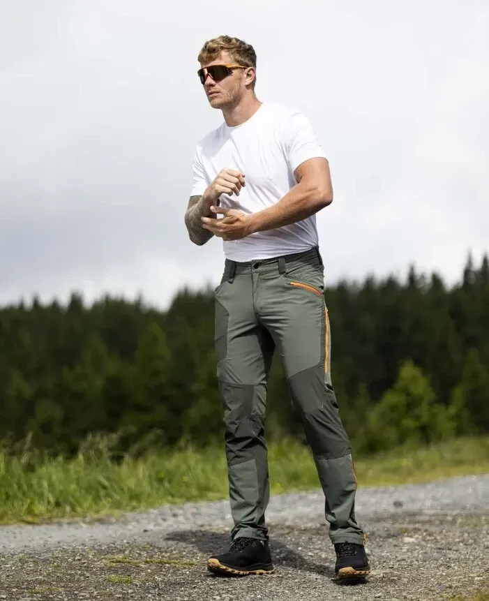 Pantaloni go, din elastan și nylon, 170 g/mp, cu elemente reflectorizante, Ardon ULTRITE, culoarea kaki