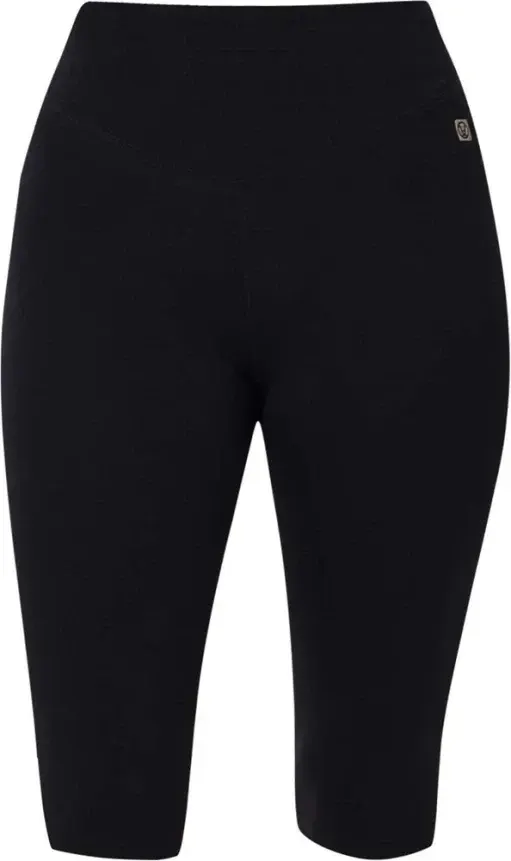 Pantaloni pentru femei sport 3 4, din bumbac și elastan, Ardon ALDRI, culoarea negru