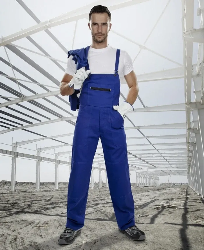 Costum salopeta de lucru (bluza + pantaloni cu pieptar) KLASIK