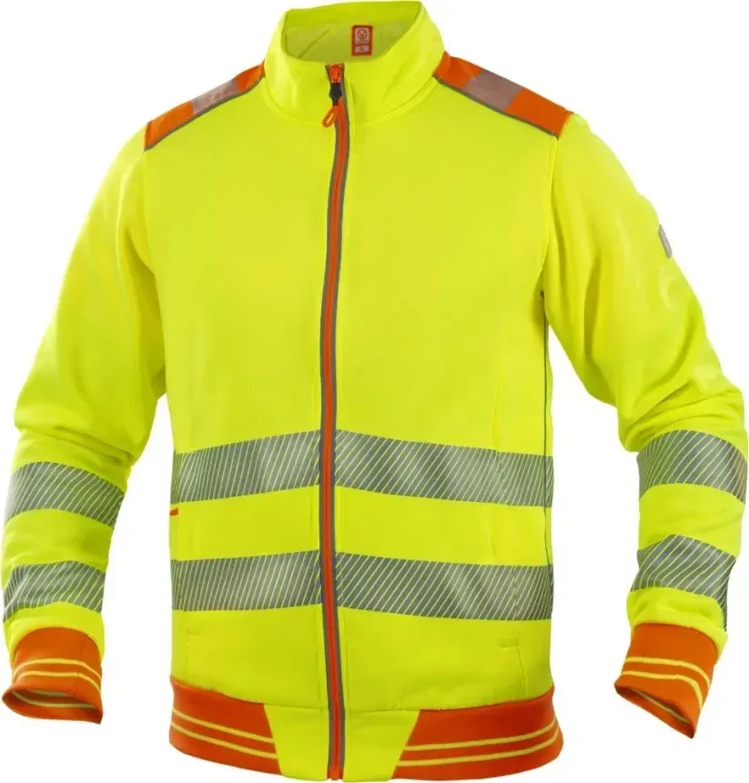 Jachetă p, din bumbac și poliester, 280 g/mp, cu elemente reflectorizante, Ardon SIGNAL, culoarea galben