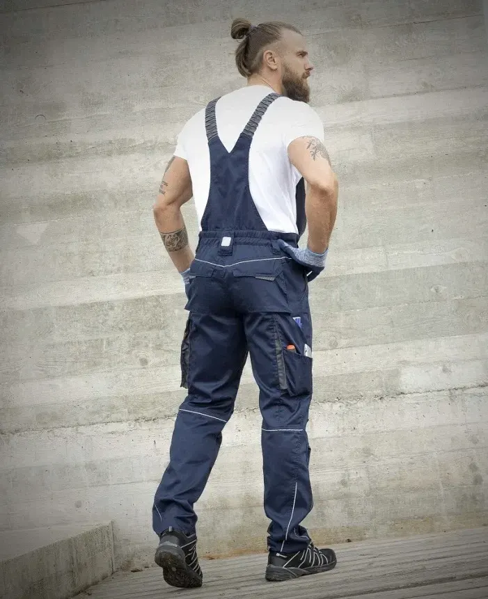 Pantaloni p, din bumbac și poliester, 200 g/mp, cu elemente reflectorizante, Ardon SUMMER, culoarea bleumarin