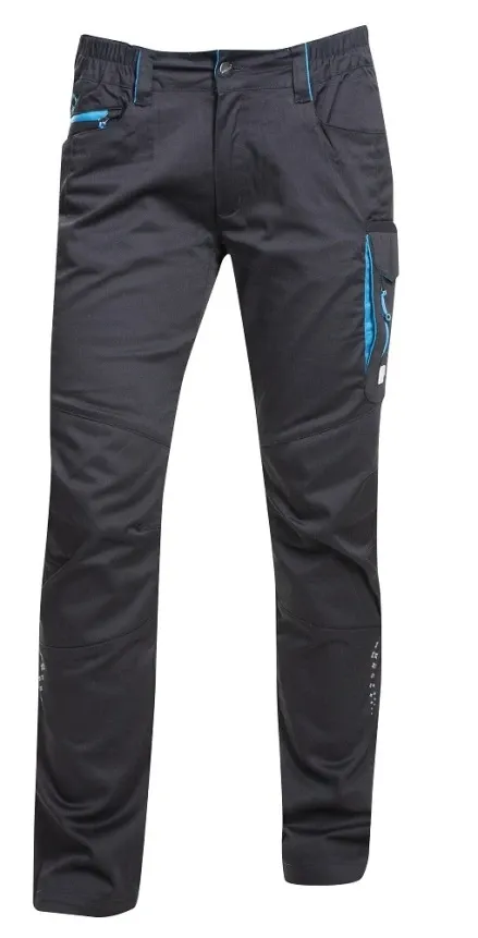 Pantaloni de lucru dama FLORET - negru/albastru