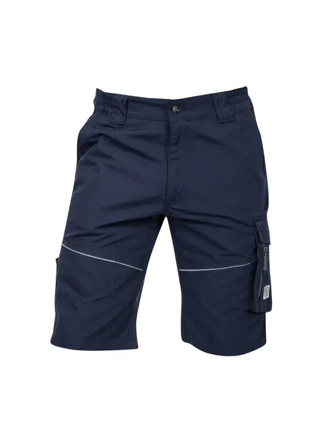 Pantaloni de lucru scurti hidrofobizati +, din bumbac, poliester și textil, cu elemente reflectorizante, Ardon URBAN, culoarea bleumarin