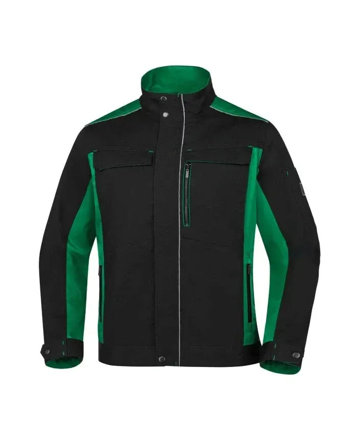 Geacă, din bumbac, poliester și textil, 270 g/mp, cu elemente reflectorizante, Ardon NEON, culoarea verde