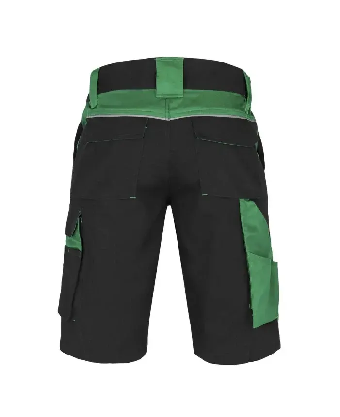 Pantaloni sc, din bumbac și poliester, 270 g/mp, cu elemente reflectorizante, Ardon NEON, culoarea verde