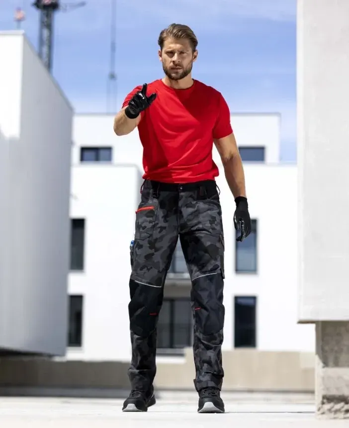 Pantaloni CREATRON, din bumbac și elastan, cu elemente reflectorizante, Ardon CAMO, culoarea negru