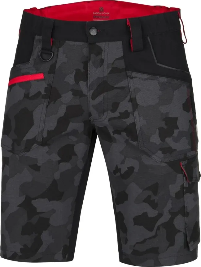 Pantaloni Ardon SCURTI CREATRON CAMO NEGRU-46, negru, 98% bumbac, 2% elastan