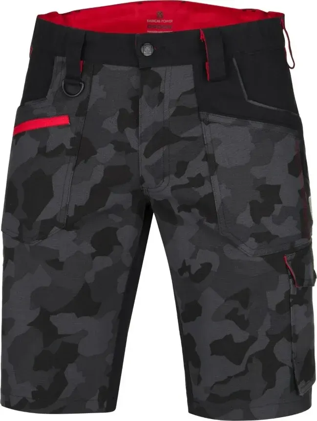 Pantaloni SCURTI CREATRON, din bumbac și elastan, cu elemente reflectorizante, Ardon CAMO, culoarea negru