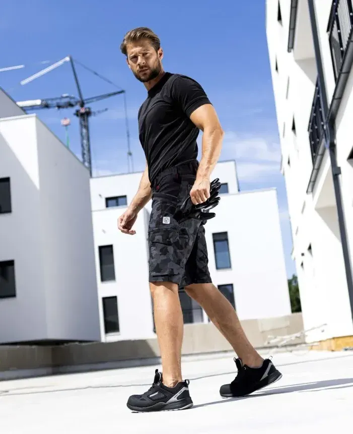 PANTALONI SCURTI CREATRON CAMO NEGRU-46 - imagine 3