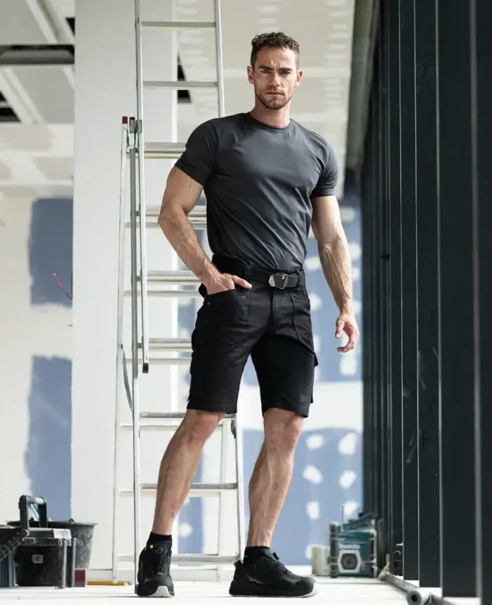 Pantaloni sc -46, din bumbac și elastan, cu elemente reflectorizante, Ardon 4XSTRETCH, culoarea negru