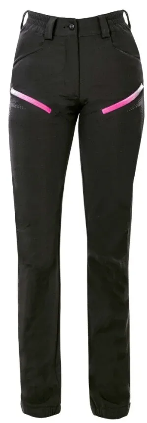 Pantaloni softshell de dama Creatron - negru/roz