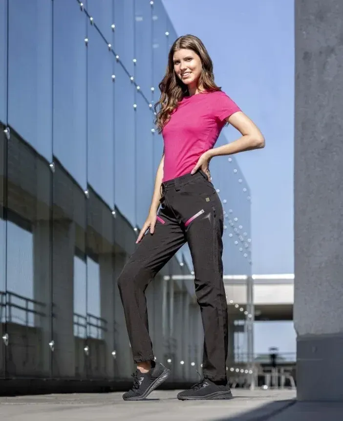 Pantaloni softshell pentru femei Creatron, din elastan și poliester, Ardon, culoarea negru