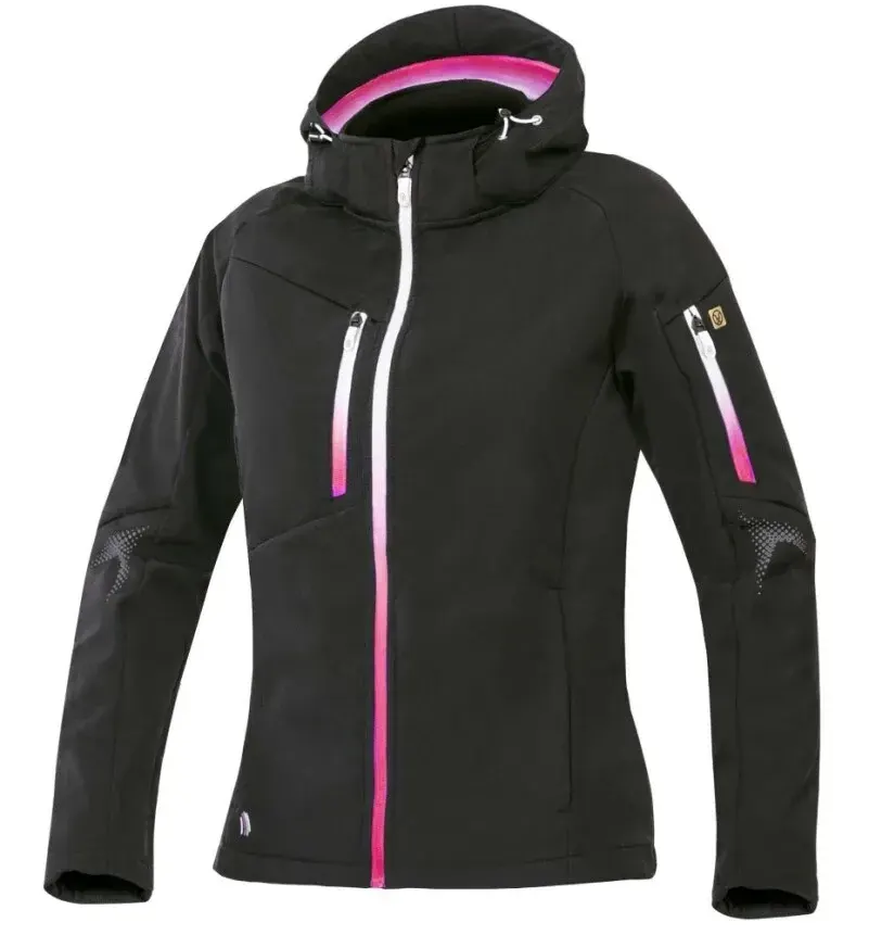 Geacă softshell pentru femei Creatron, din elastan și poliester, cu elemente reflectorizante, Ardon, culoarea negru