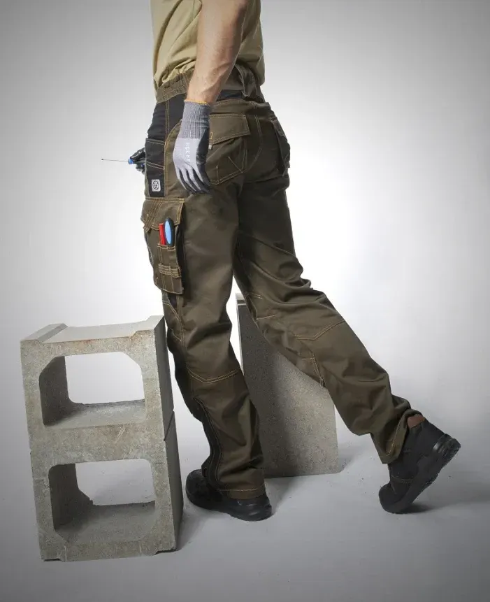 Pantaloni, din bumbac și poliester, 260 g/mp, cu elemente reflectorizante, Ardon ASFALT, culoarea gri