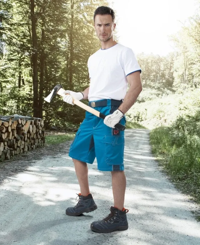 Pantaloni scurti de lucru VISION - albastru/gri