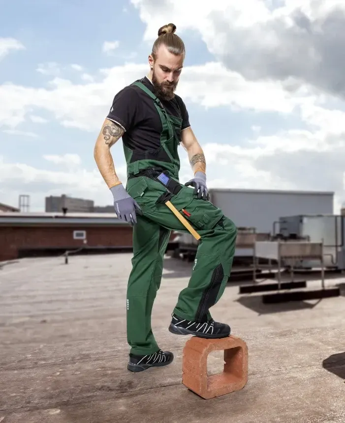 Pantaloni p VISION, din bumbac și poliester, 260 g/mp, cu elemente reflectorizante, Ardon NGR, culoarea verde
