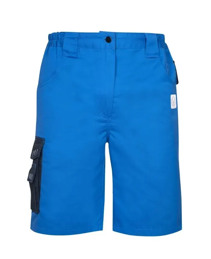 Pantaloni de lucru scurti, din bumbac și poliester, cu elemente reflectorizante, Ardon 4TECH, culoarea albastru