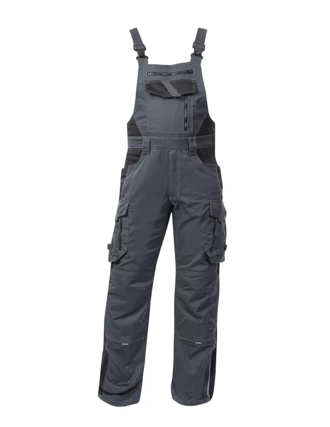 Pantaloni de lucru de iarna cu pieptar VISION - gri inchis