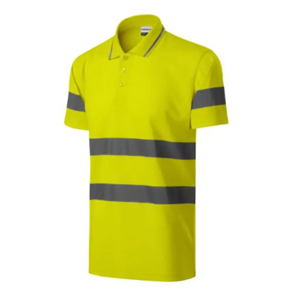 Tricou polo protectie inalta vizibilitate Runway, din bumbac și poliester, cu elemente reflectorizante, Renania HV, culoarea portocaliu fluo