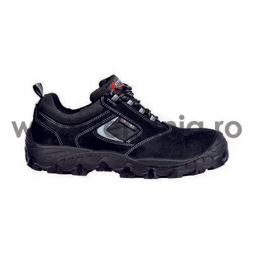 Pantofi de protecție cu bombeu nemetalic și lamelă, Cofra New Suez, FO S1P SRC, culoarea negru