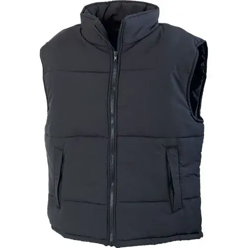 Vestă vatuita protectie riscuri minime iarna Ramsay, din poliester, 300g/mp, cu elemente reflectorizante, căptușit, Renania, culoarea bleumarin
