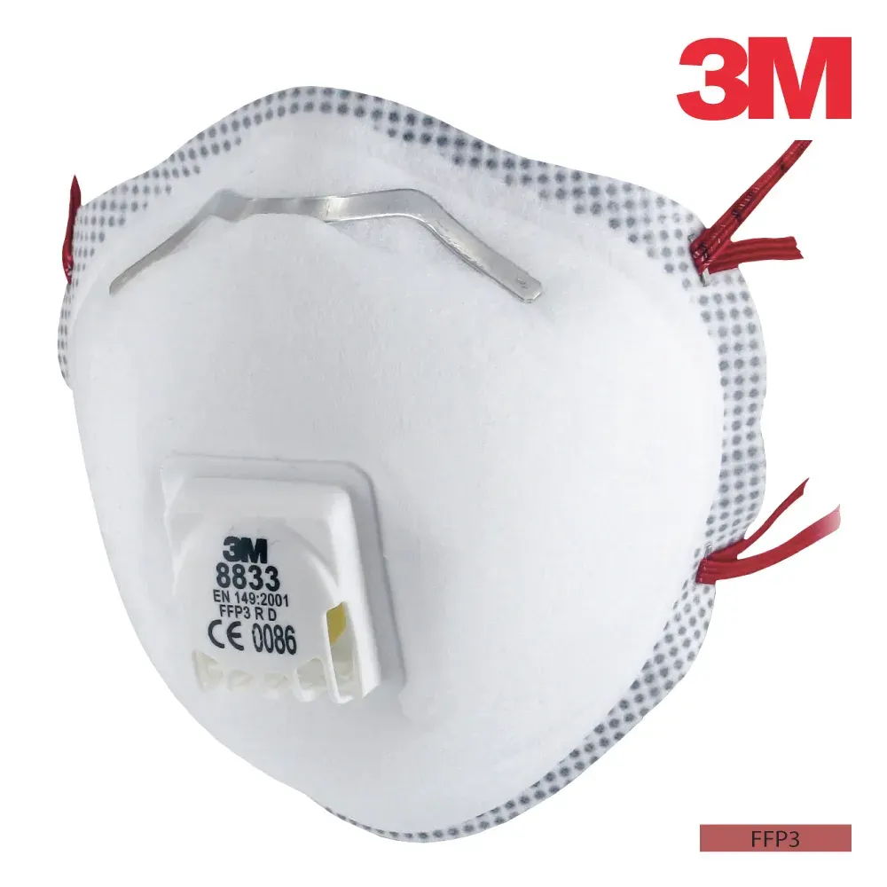 Semimasca de protectie respiratorie tip cupa cu supapa FFP3, 3M, art.1D49 (8833) (8833) - imagine 1