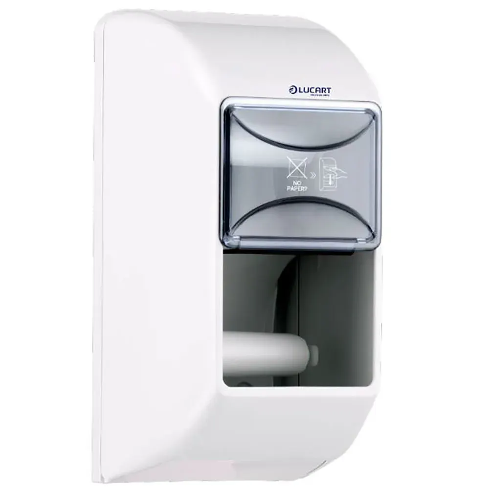 Dozator Renania Dispenser Lucart Twin pentru 2 role de hartie igienica standard