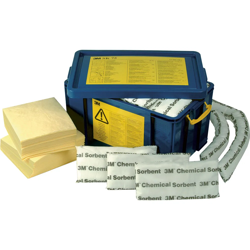 Kit de interventie pentru scurgeri de substante chimice, 3M, art.1T88 (HSRK75)