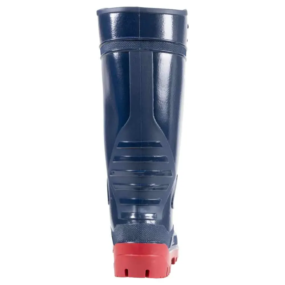 Cizme de protecție cu bombeu metalic și lamelă metalică, impermeabile, Renania WELLY FORCE 812, FO S5 SR, culoarea bleumarin