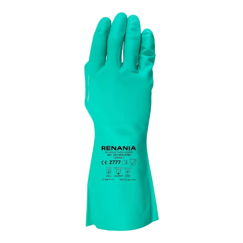 Manusi de protectie chimica New Nitril categoria III, Renania, art.24C2 - imagine 2
