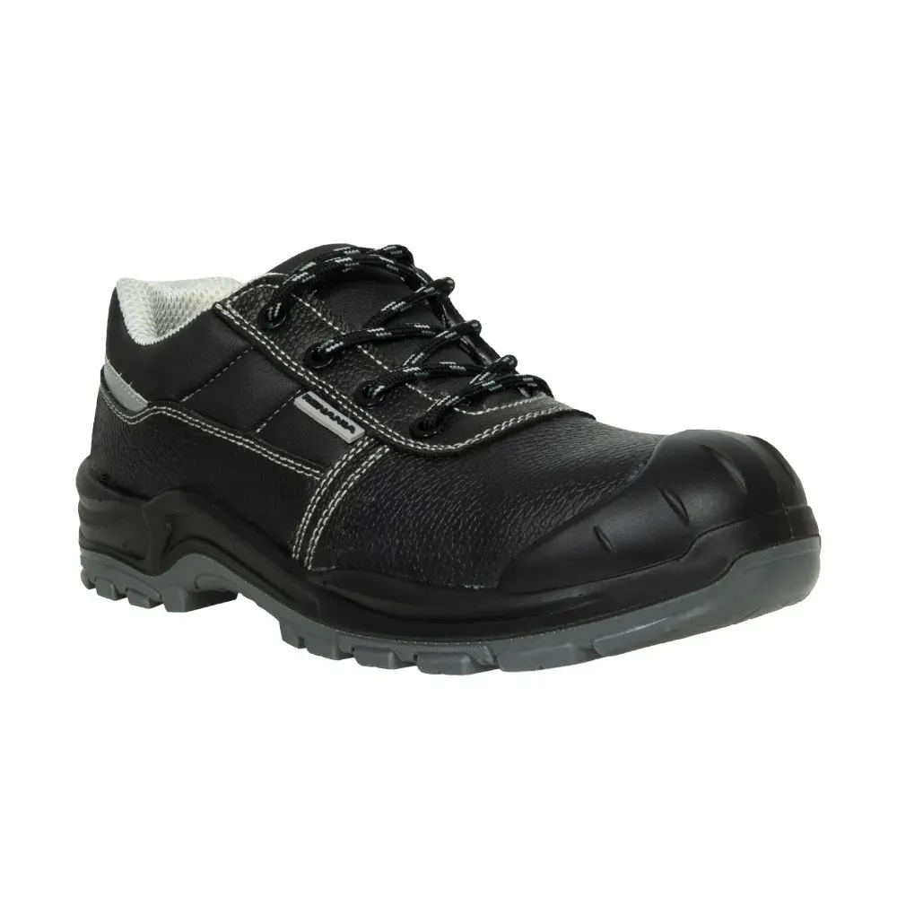 Pantofi de protecție cu bombeu compozit și lamelă, Renania NEW WORKTEC, FO S3S SR, culoarea negru
