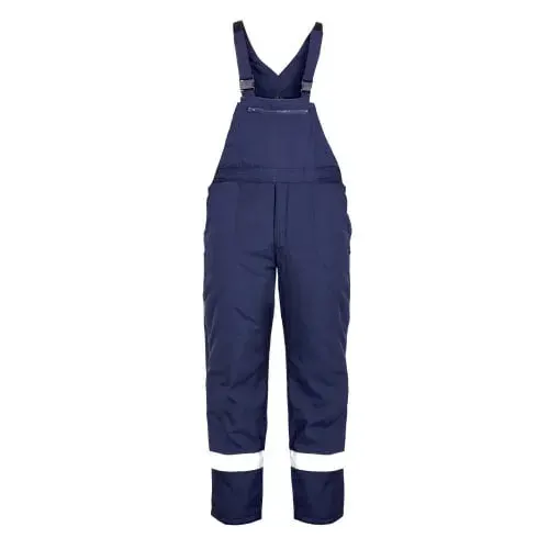 Pantaloni de protectie riscuri minime iarna Pilzen, din bumbac și poliester, Renania, culoarea bleumarin