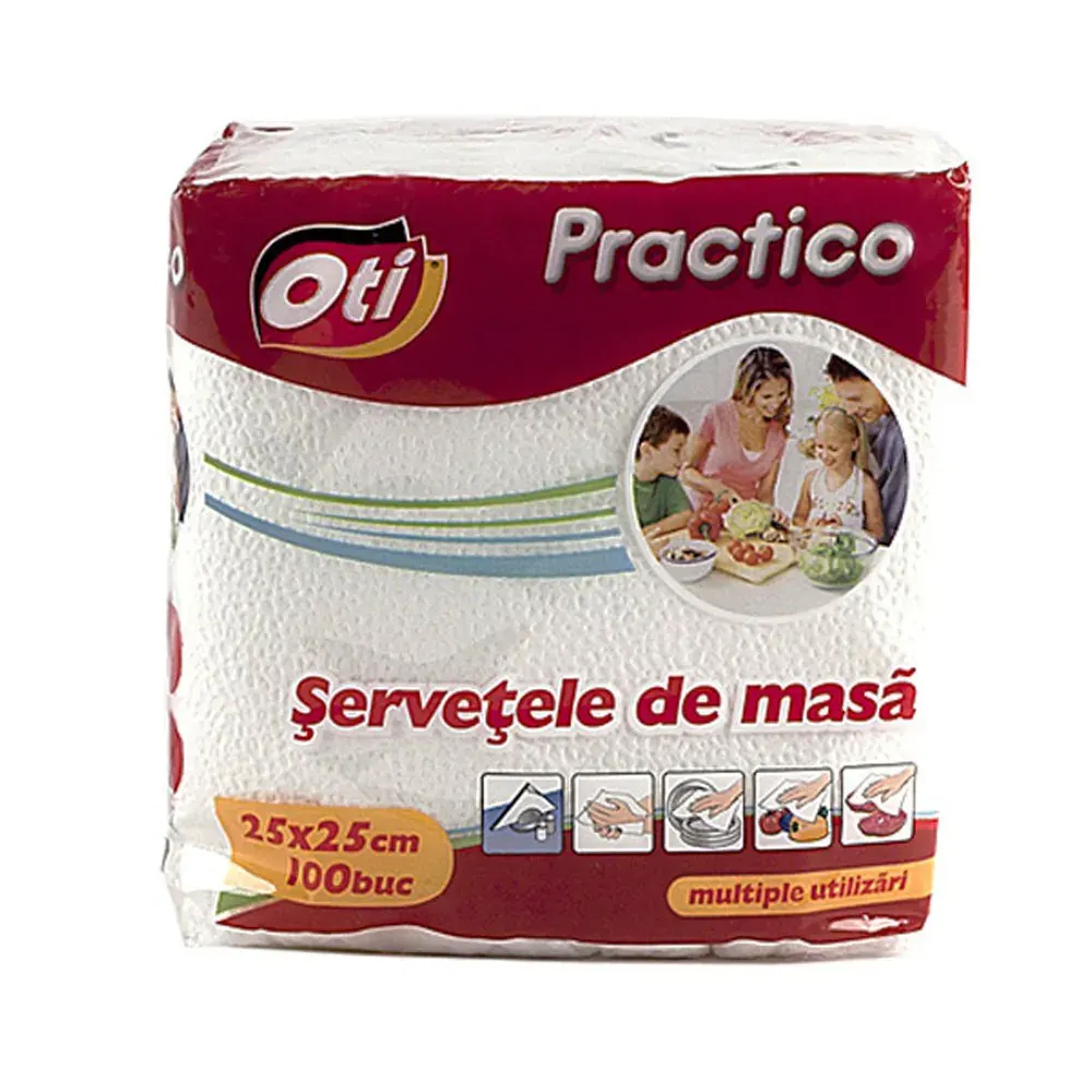 Prosop Renania Servetele de masa 25x25 centimetri albe