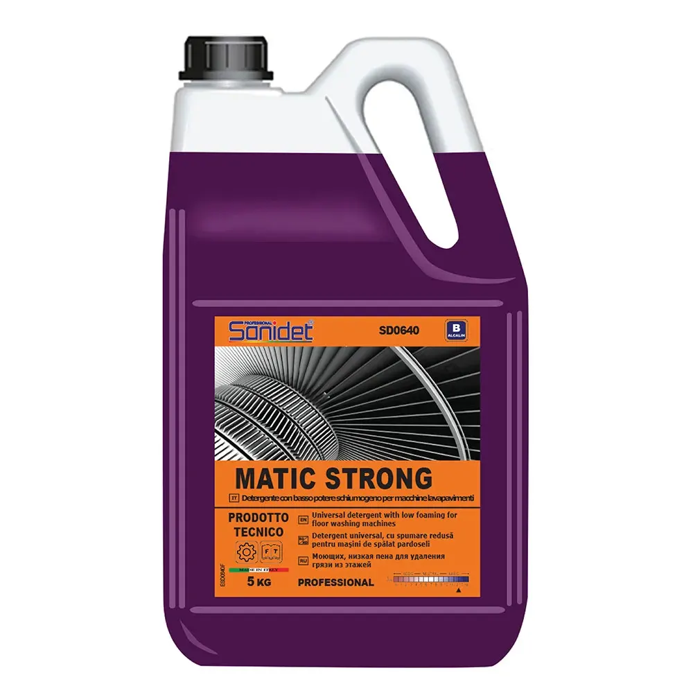 Articol de curățenie Renania Detergent profesional degresant concentrat cu spumare redusa Matic Strong Sanidet
