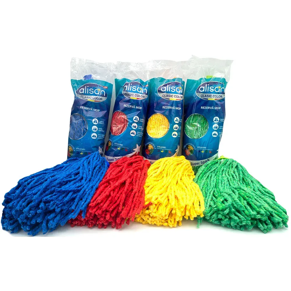 Lavetă Renania Mop bumbac, culoarea albastru