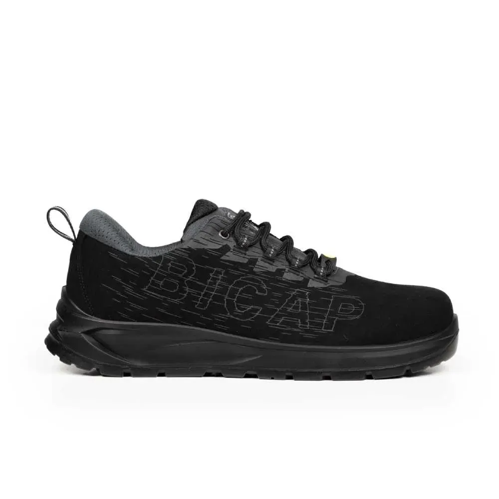 Pantofi de protecție cu bombeu din aluminiu și lamelă, BICAP ICON, ESD FO S3S SR, culoarea negru