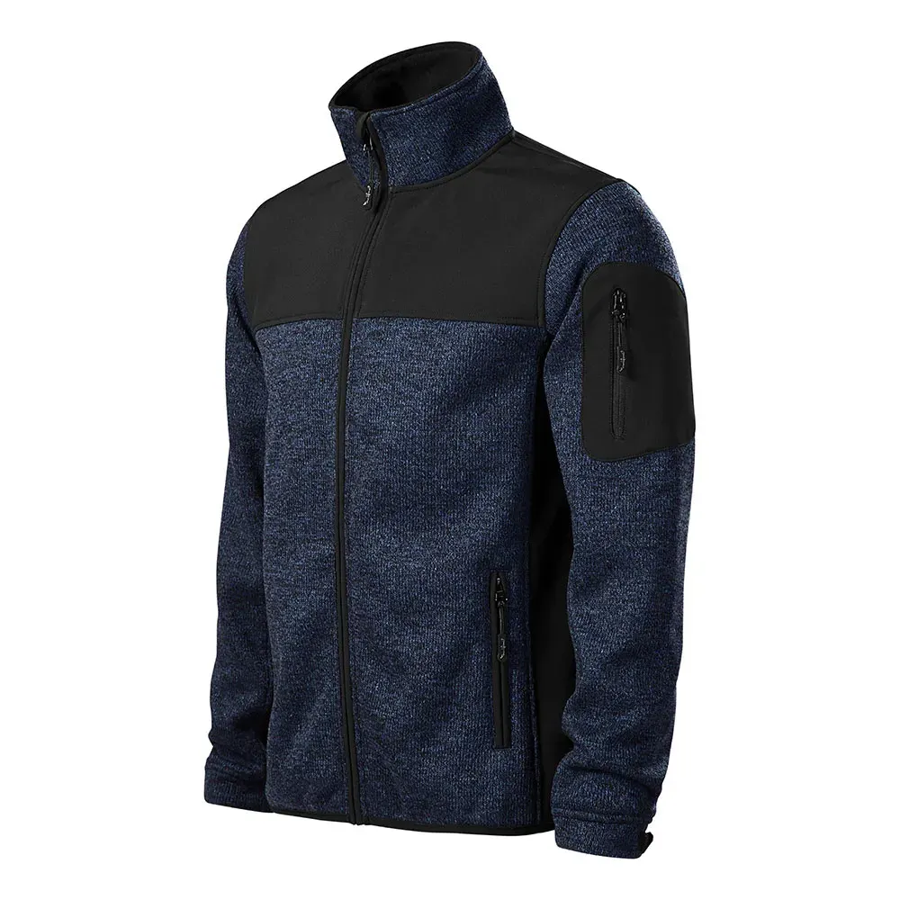 Jachetă de lucru Casual, din elastan, poliester și softshell, 350g/mp, căptușit, Malfini, culoarea bleumarin